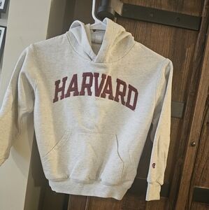 Harvard Champion Hoodie with Maroon Print